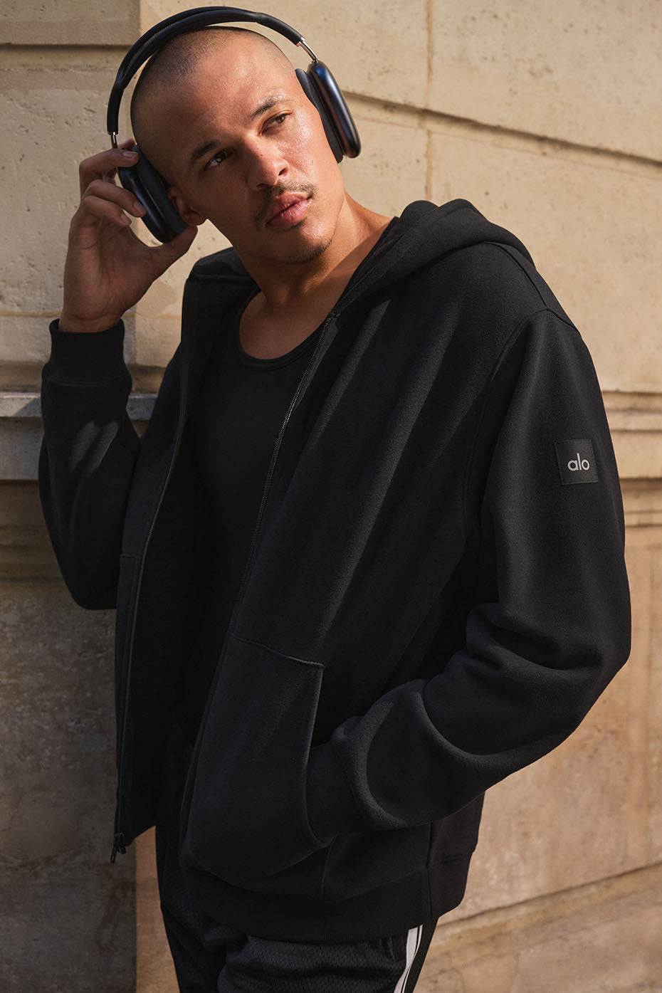 Renown Heavy Weight Full Zip Hoodie - Black image 1