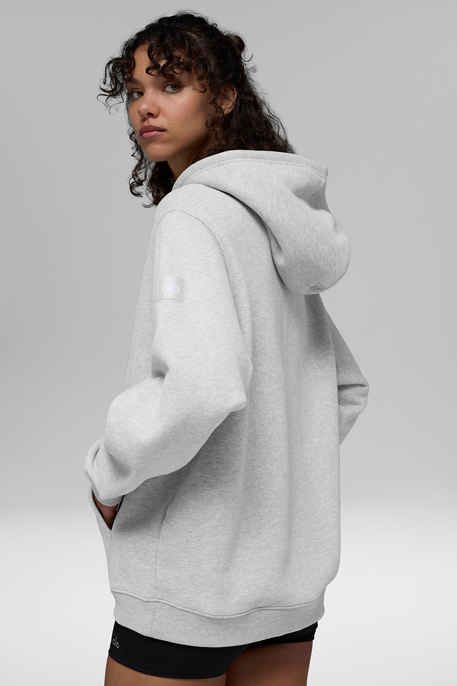 Renown Heavy Weight Full Zip Hoodie - Athletic Heather Grey image 3