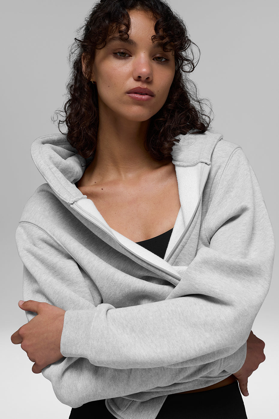 Renown Heavy Weight Full Zip Hoodie - Athletic Heather Grey image 4
