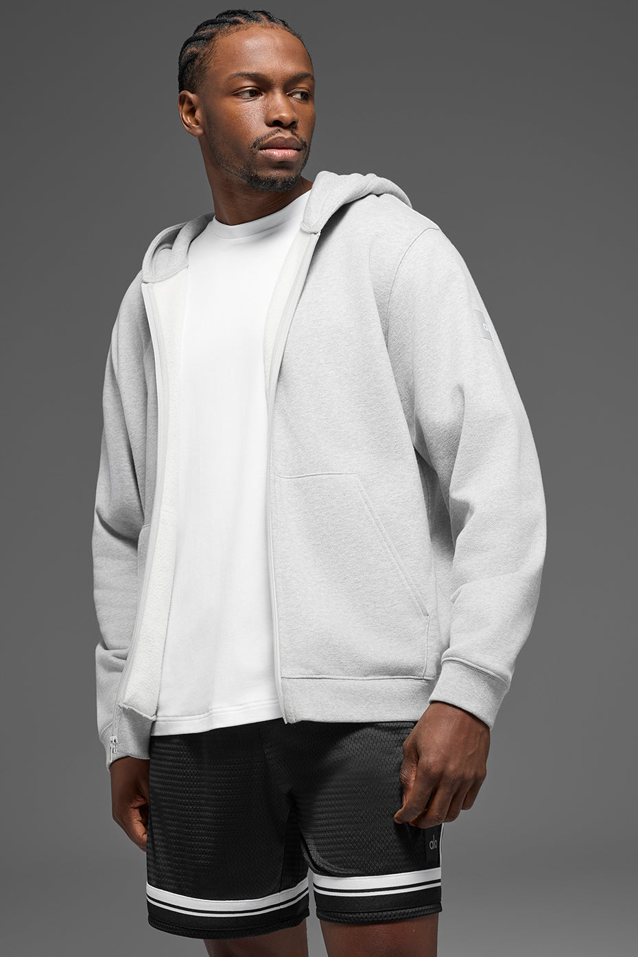 Renown Heavy Weight Full Zip Hoodie - Athletic Heather Grey image 1