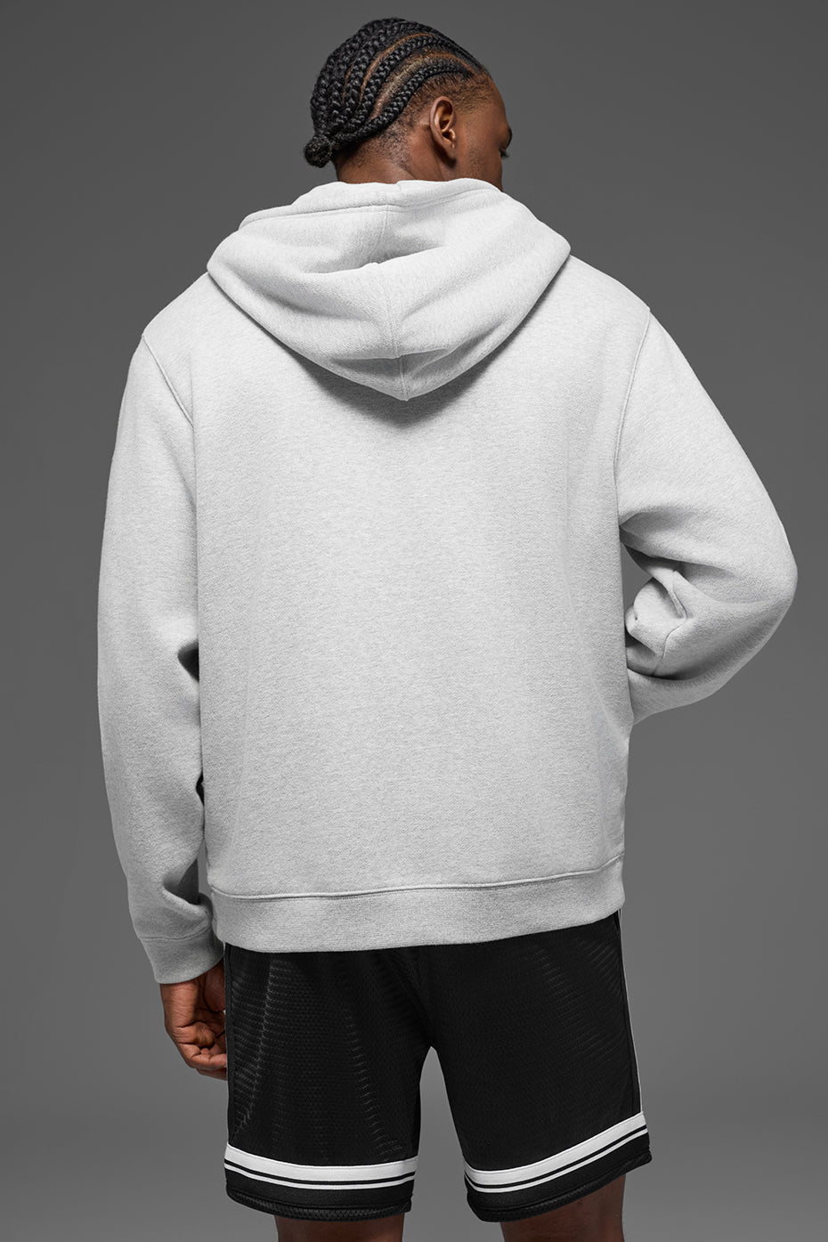Renown Heavy Weight Full Zip Hoodie - Athletic Heather Grey image 3