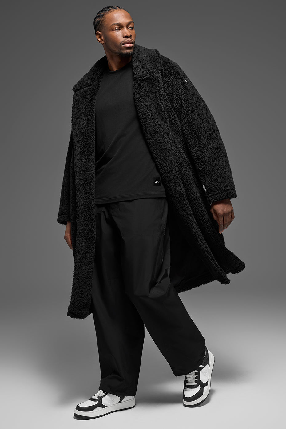 Oversized Sherpa Trench - Black image 4