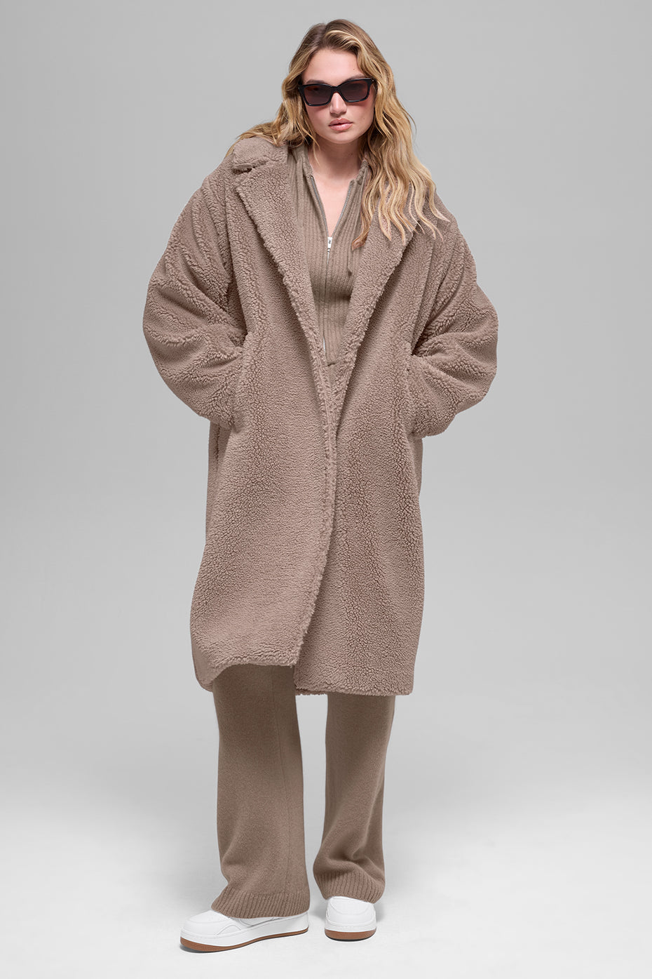 Oversized Sherpa Trench - Chai Latte image 5