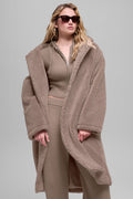 Oversized Sherpa Trench - Chai Latte image 1