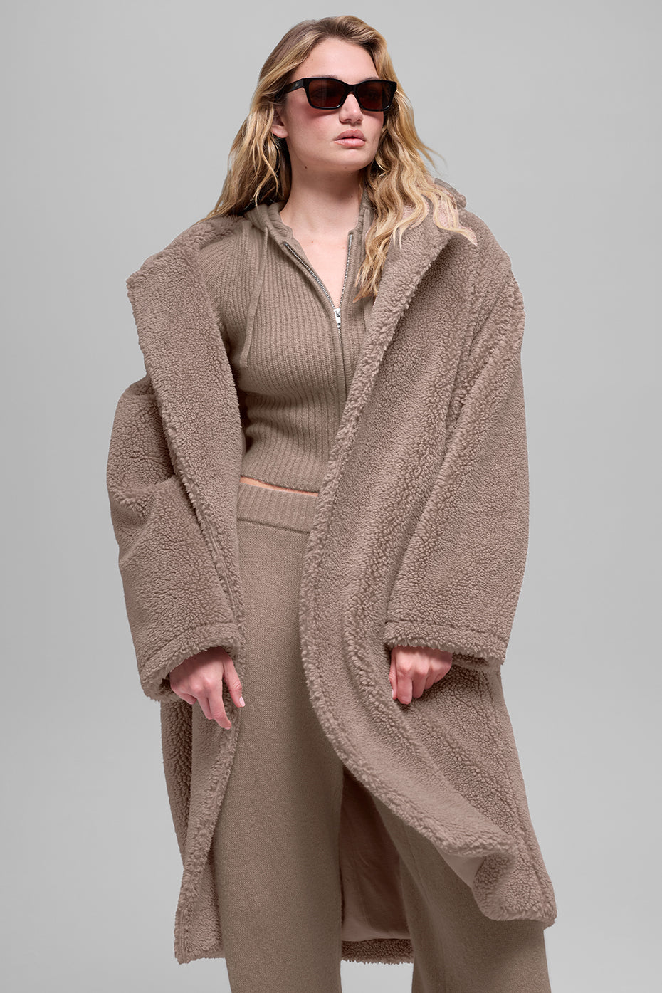 Oversized Sherpa Trench - Chai Latte image 1