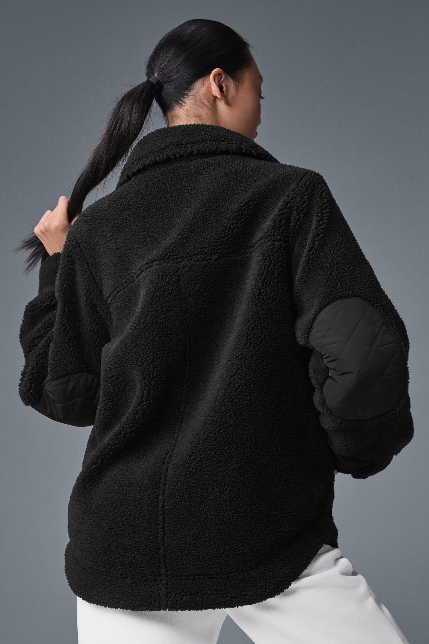 Sherpa Edge Shacket - Black image 3