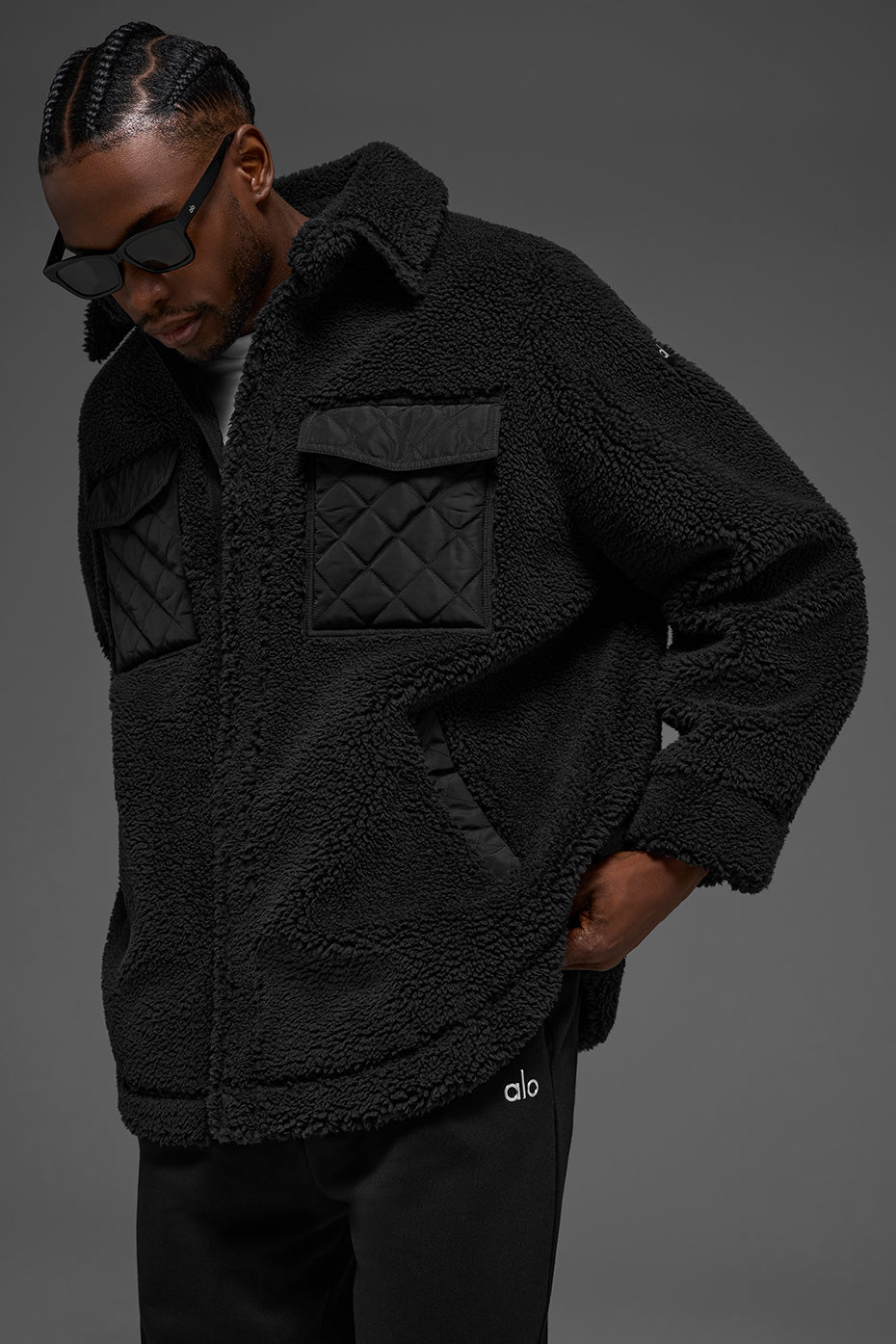Sherpa Edge Shacket - Black image 4