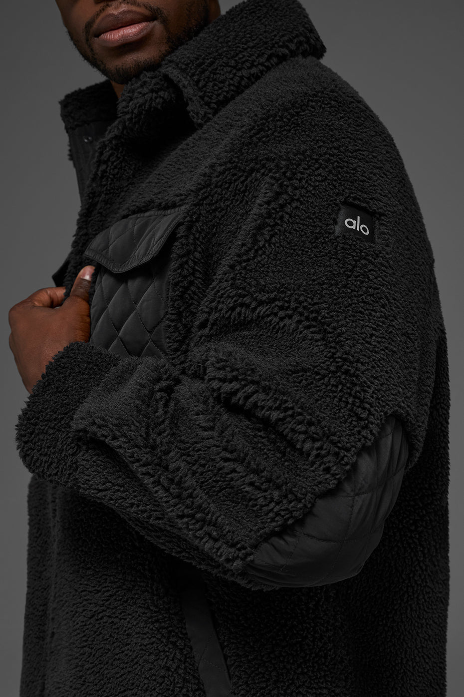 Sherpa Edge Shacket - Black image 5