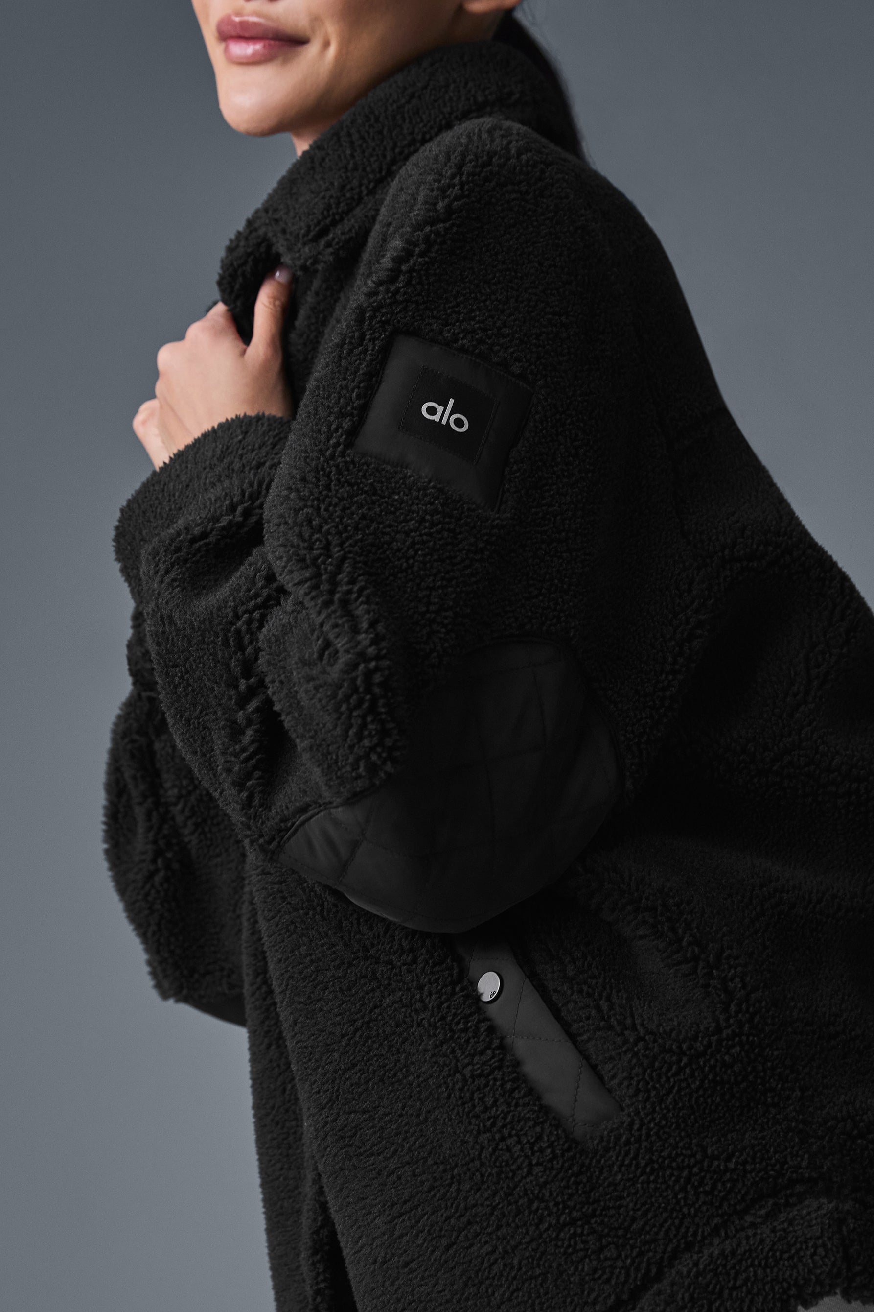Sherpa Edge Shacket - Black image 5