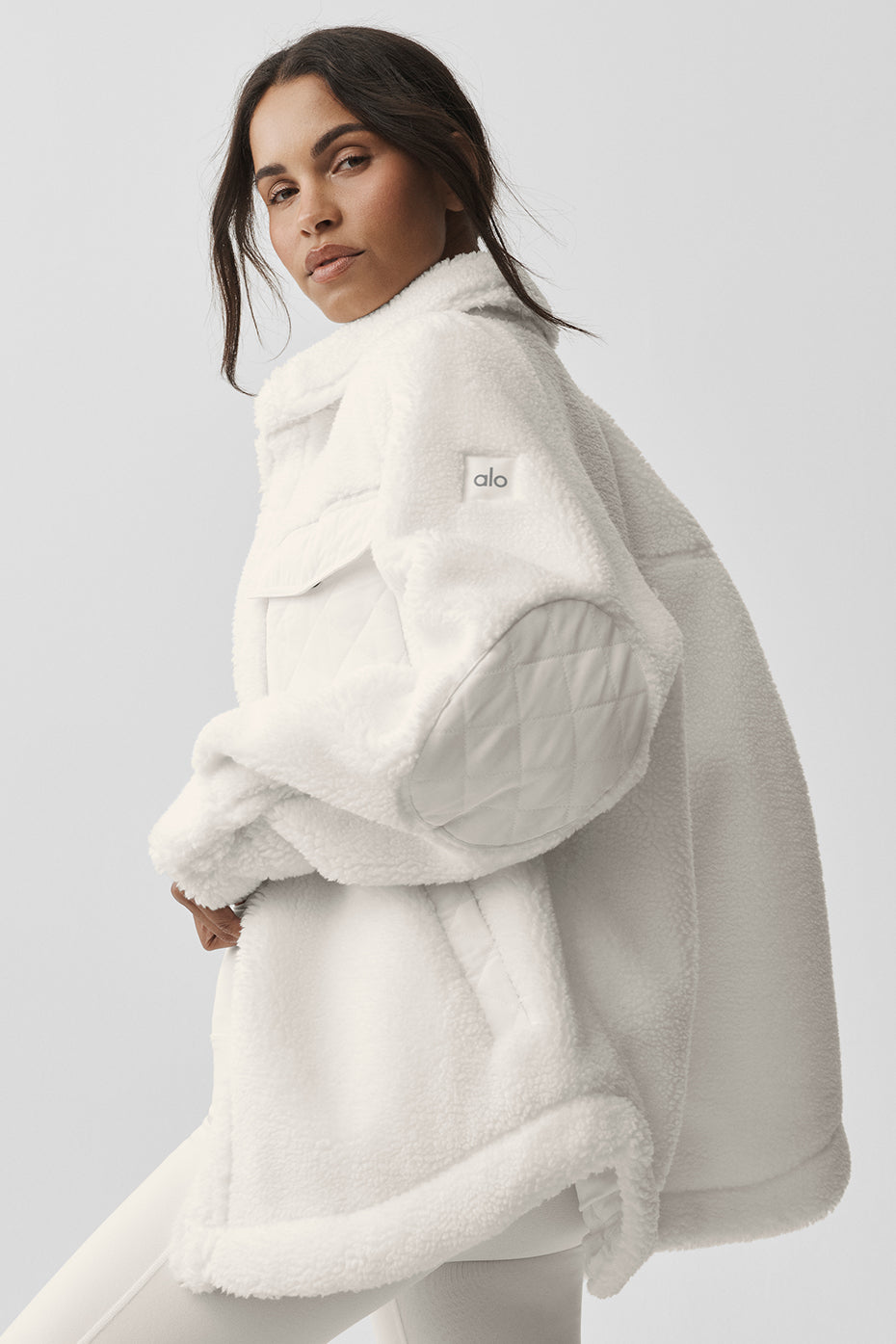 Sherpa Edge Shacket - Ivory image 3