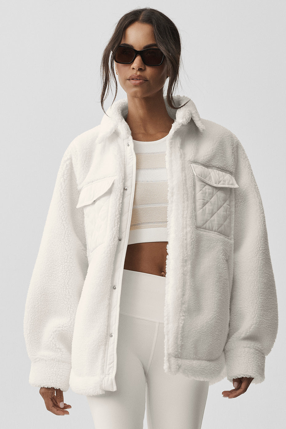 Sherpa Edge Shacket - Ivory image 1