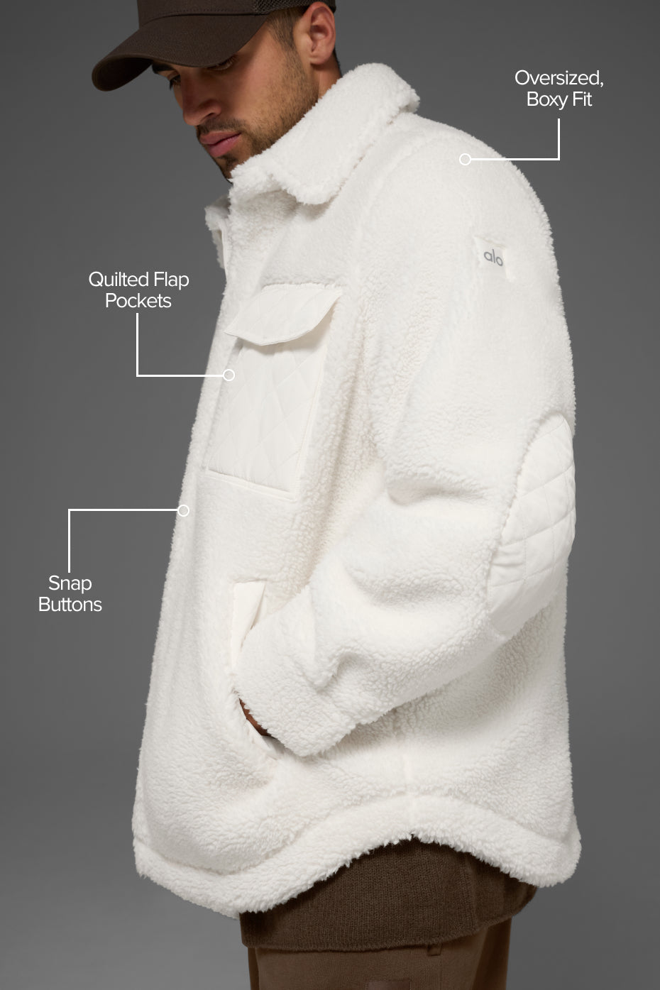 Sherpa Edge Shacket - Ivory image 2