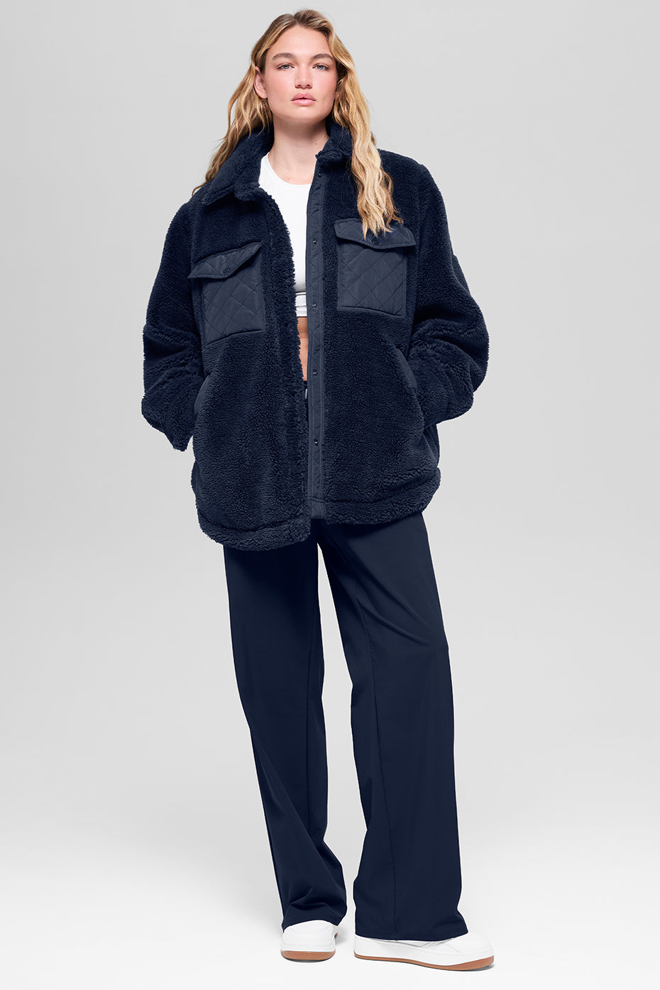 Sherpa Edge Shacket - Navy image 4