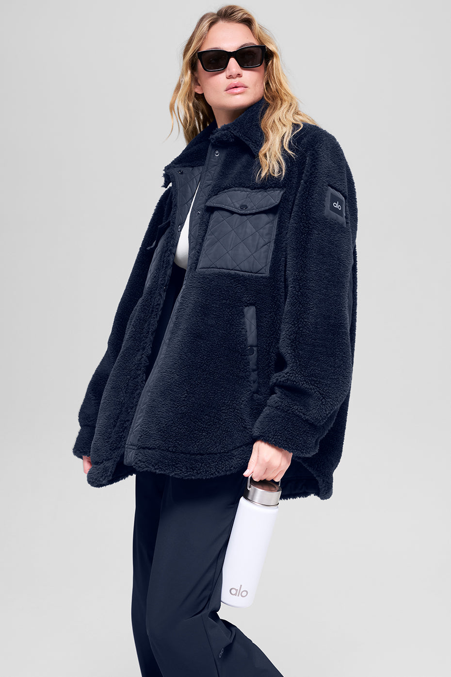 Sherpa Edge Shacket - Navy image 5