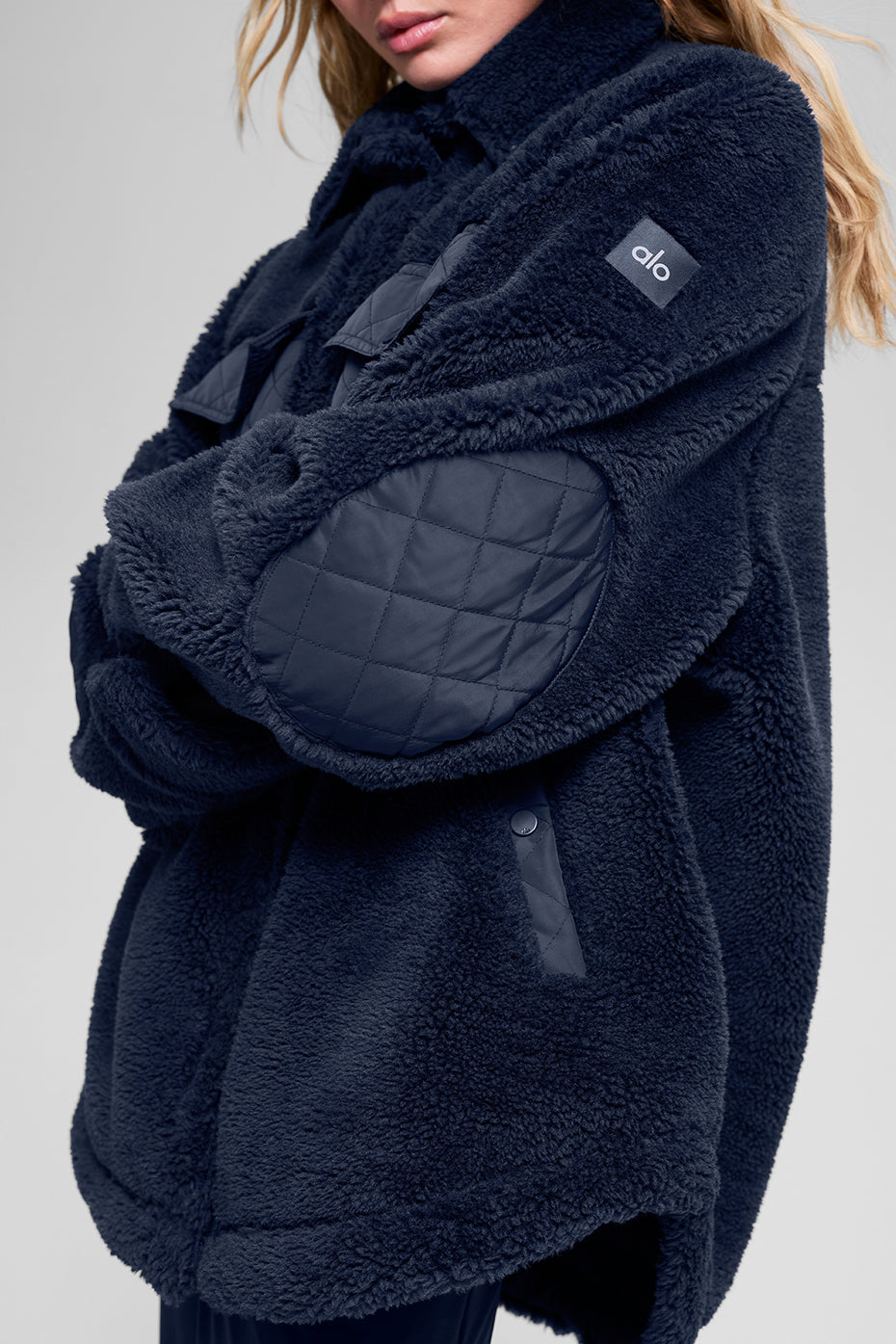 Sherpa Edge Shacket - Navy image 2