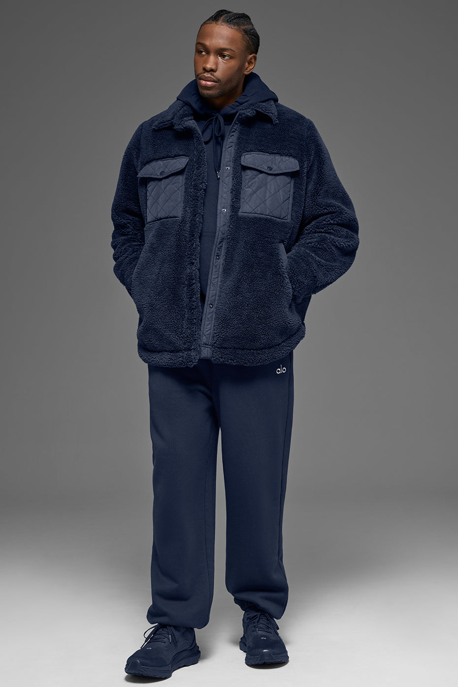 Sherpa Edge Shacket - Navy image 5