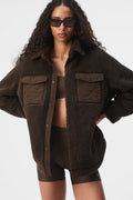 Sherpa Edge Shacket - Espresso image 1