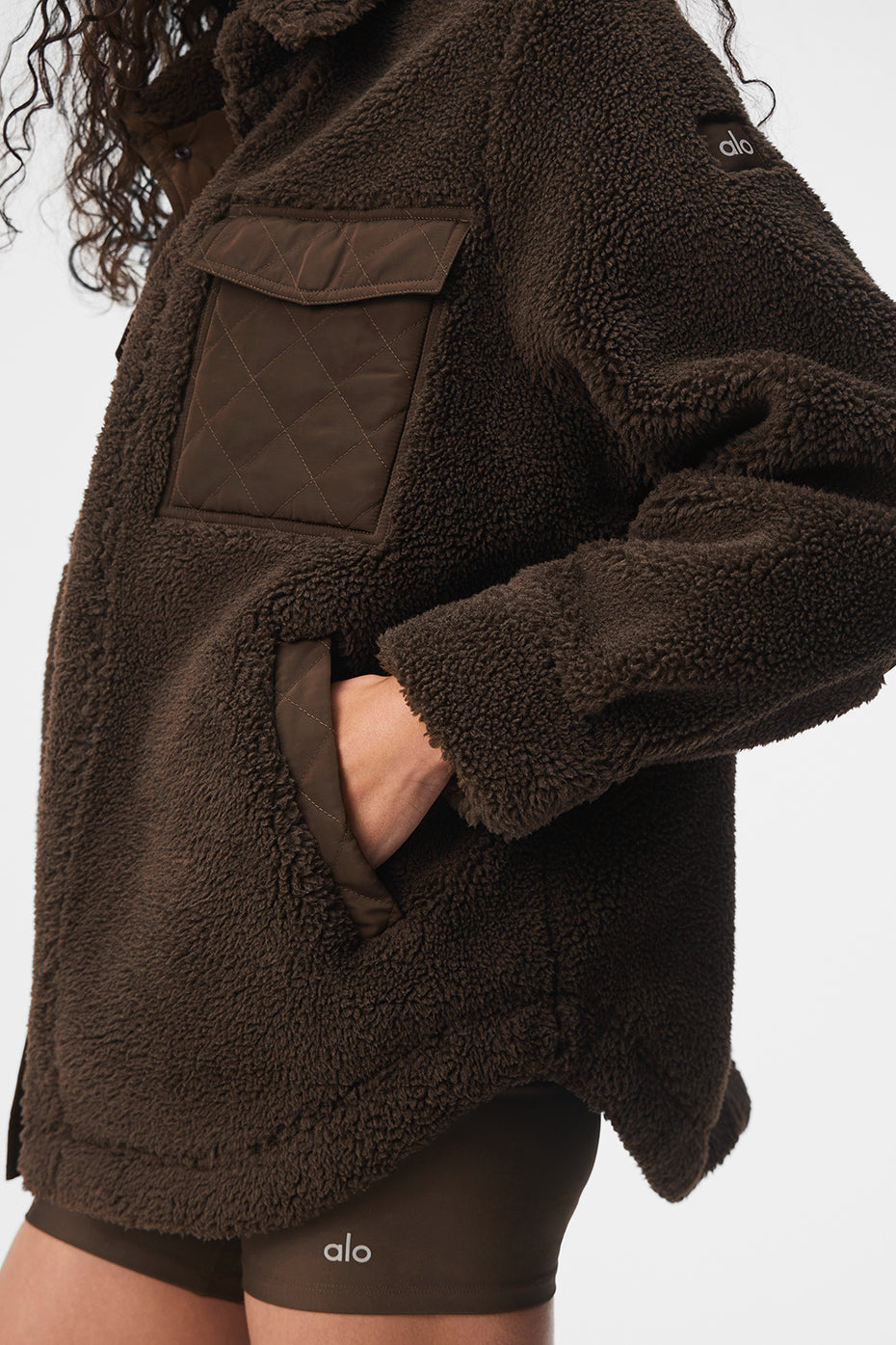 Sherpa Edge Shacket - Espresso image 3