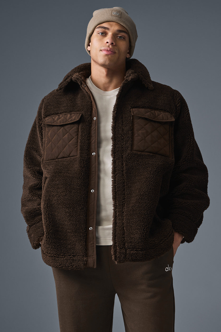 Sherpa Edge Shacket - Espresso image 1