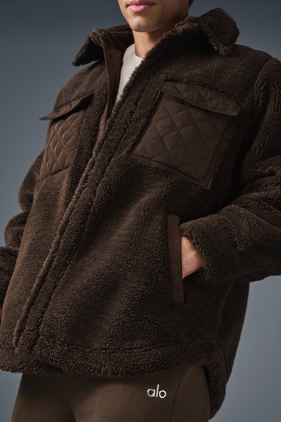 Sherpa Edge Shacket - Espresso image 3