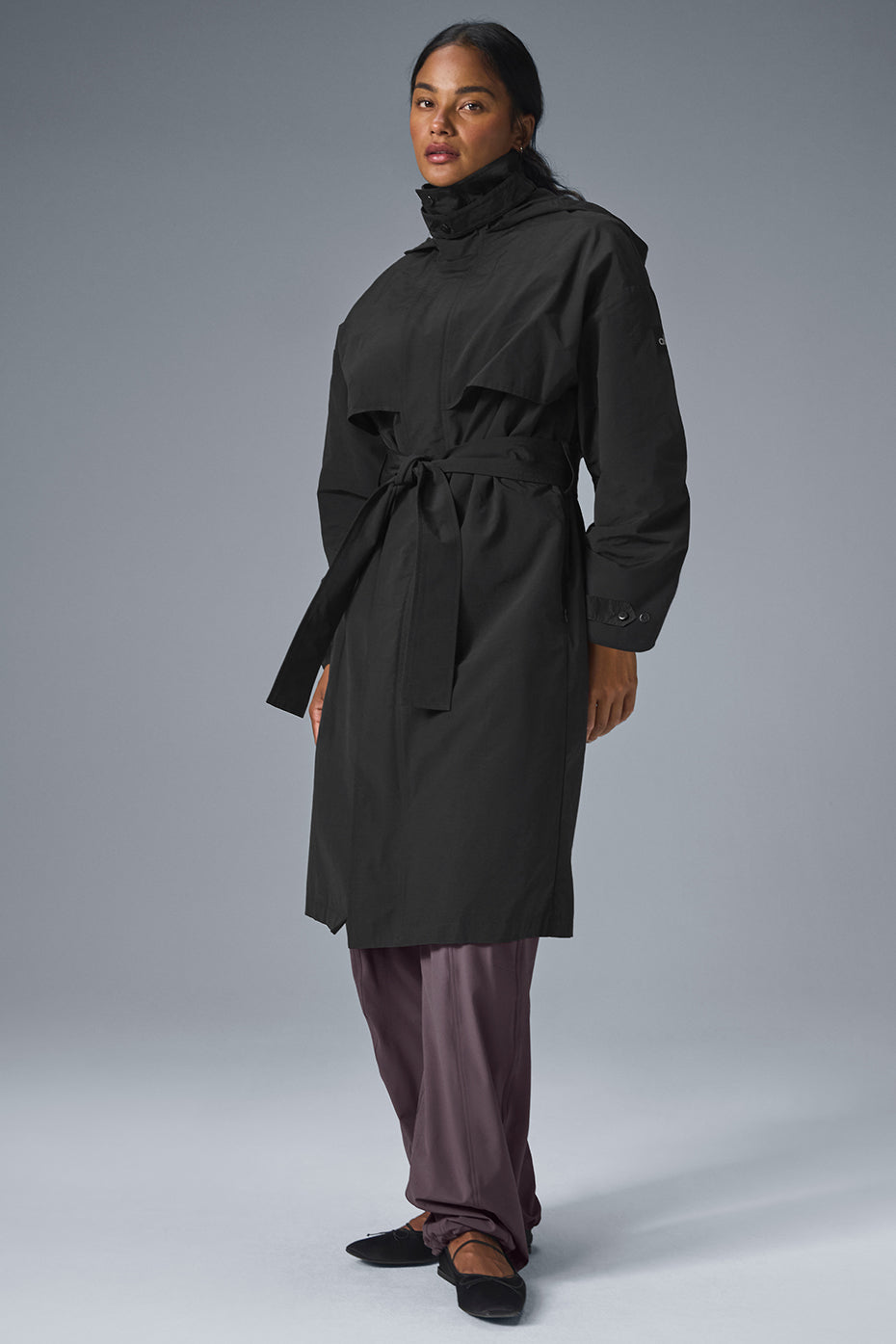Crinkle On The Move Trench - Black image 1