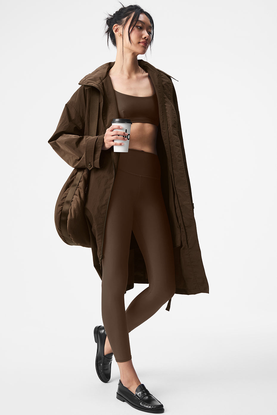 Crinkle On The Move Trench - Espresso image 5
