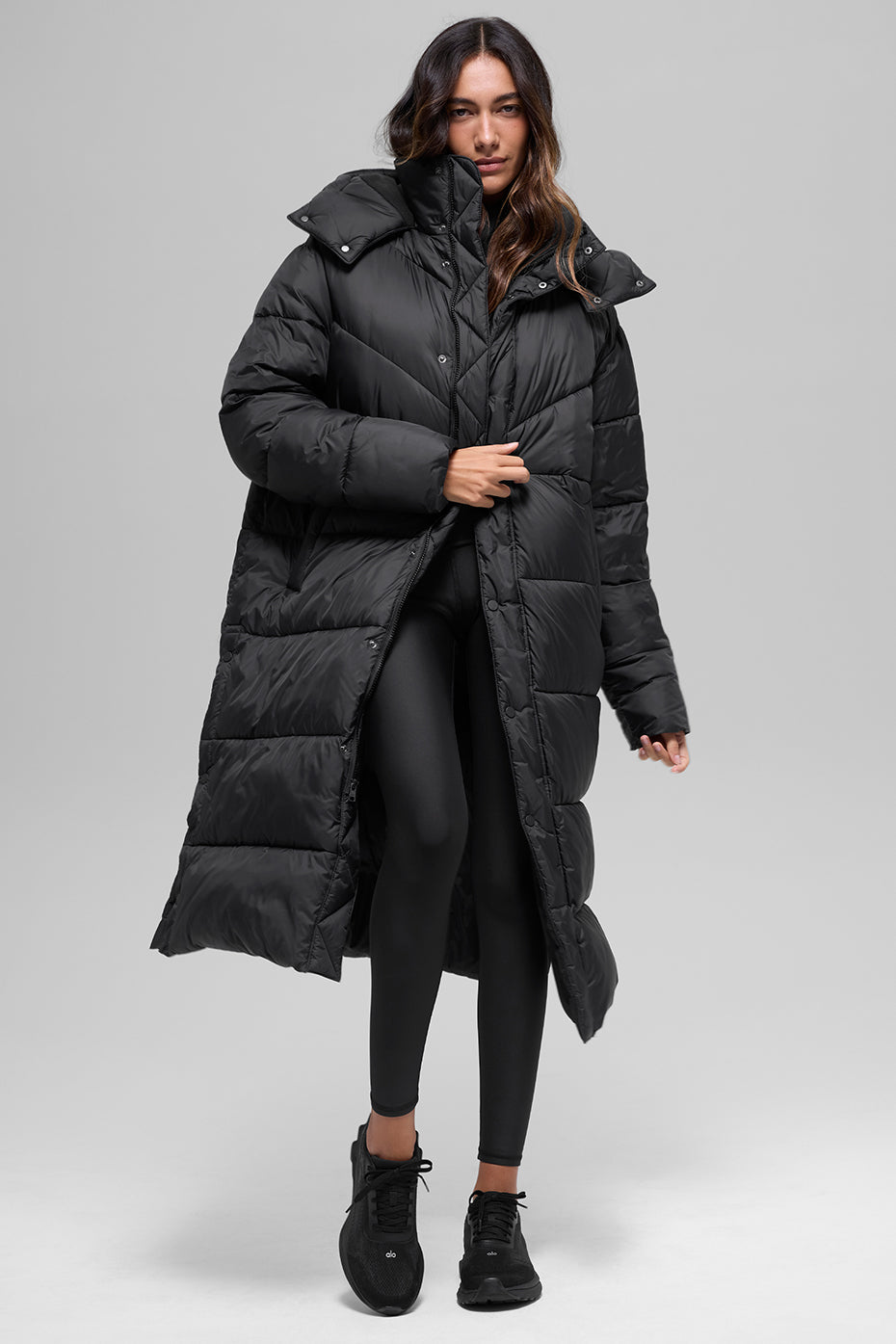 Gold Rush Puffer Trench - Black image 4