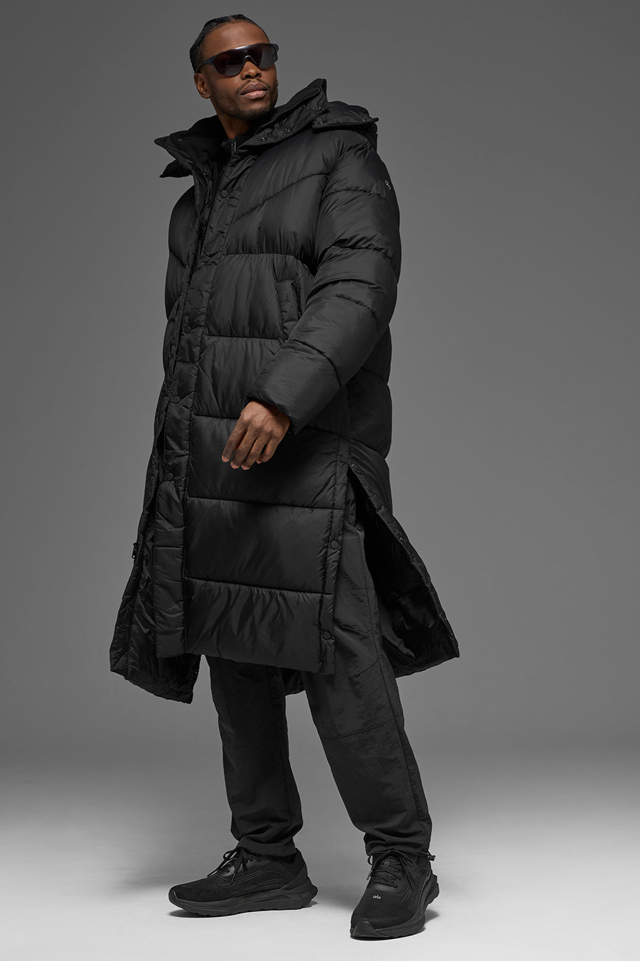 Gold Rush Puffer Trench - Black image 5
