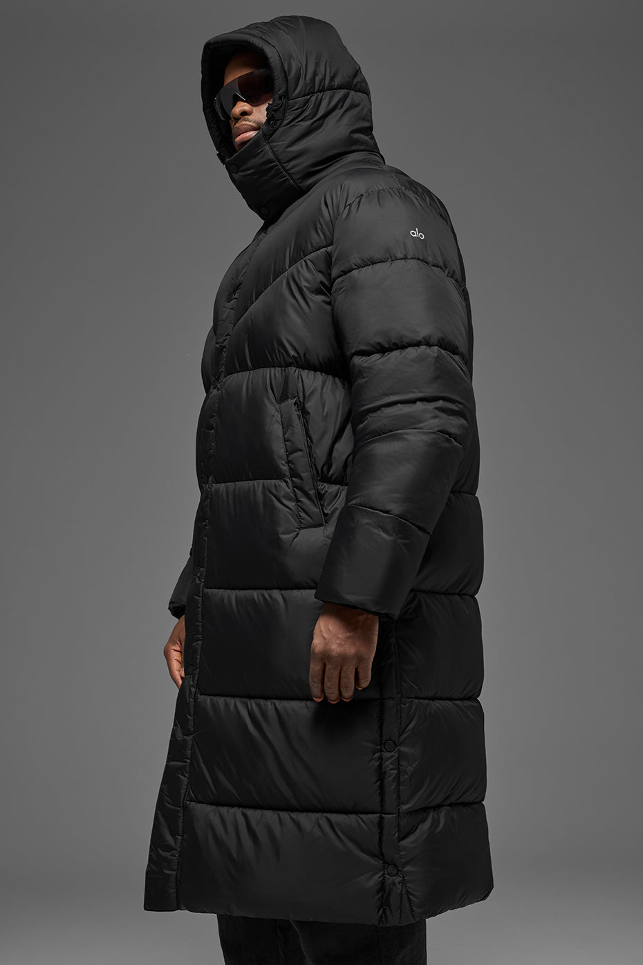 Gold Rush Puffer Trench - Black image 4