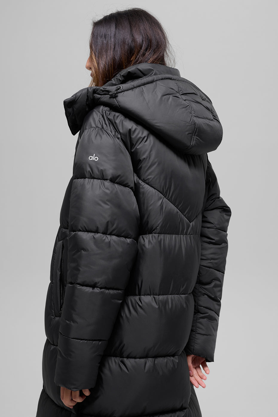 Gold Rush Puffer Trench - Black image 3