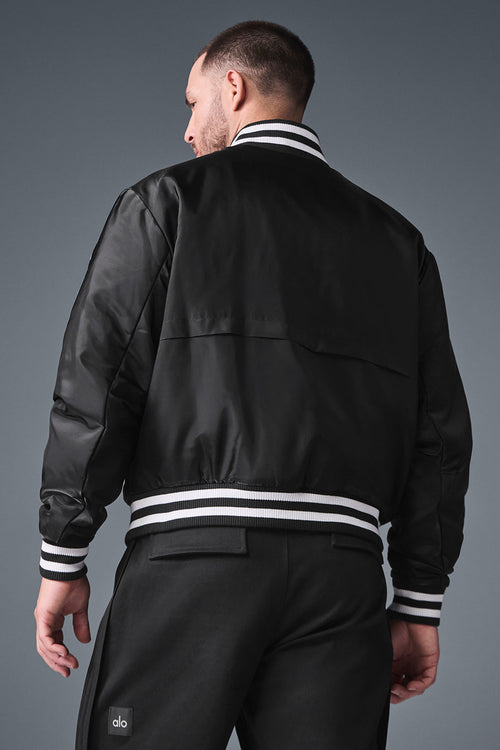 Afterglow Varsity Jacket - Black image 2