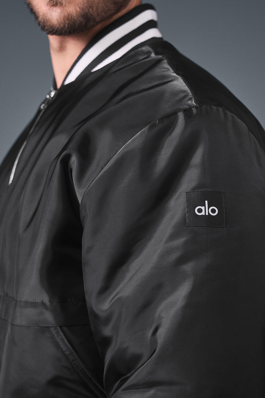 Afterglow Varsity Jacket - Black image 3