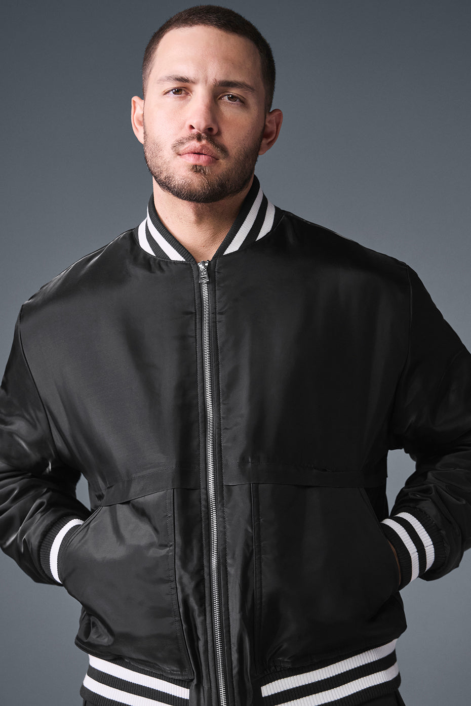 Afterglow Varsity Jacket - Black image 5