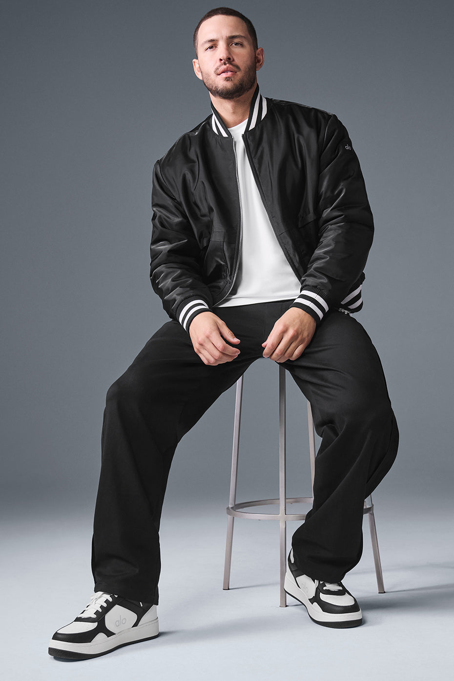 Afterglow Varsity Jacket - Black image 4