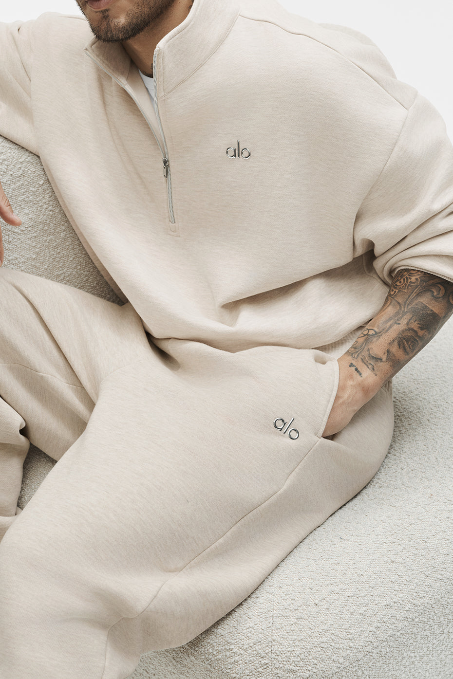 Accolade Straight Leg Sweatpant - Oatmeal Heather image 3