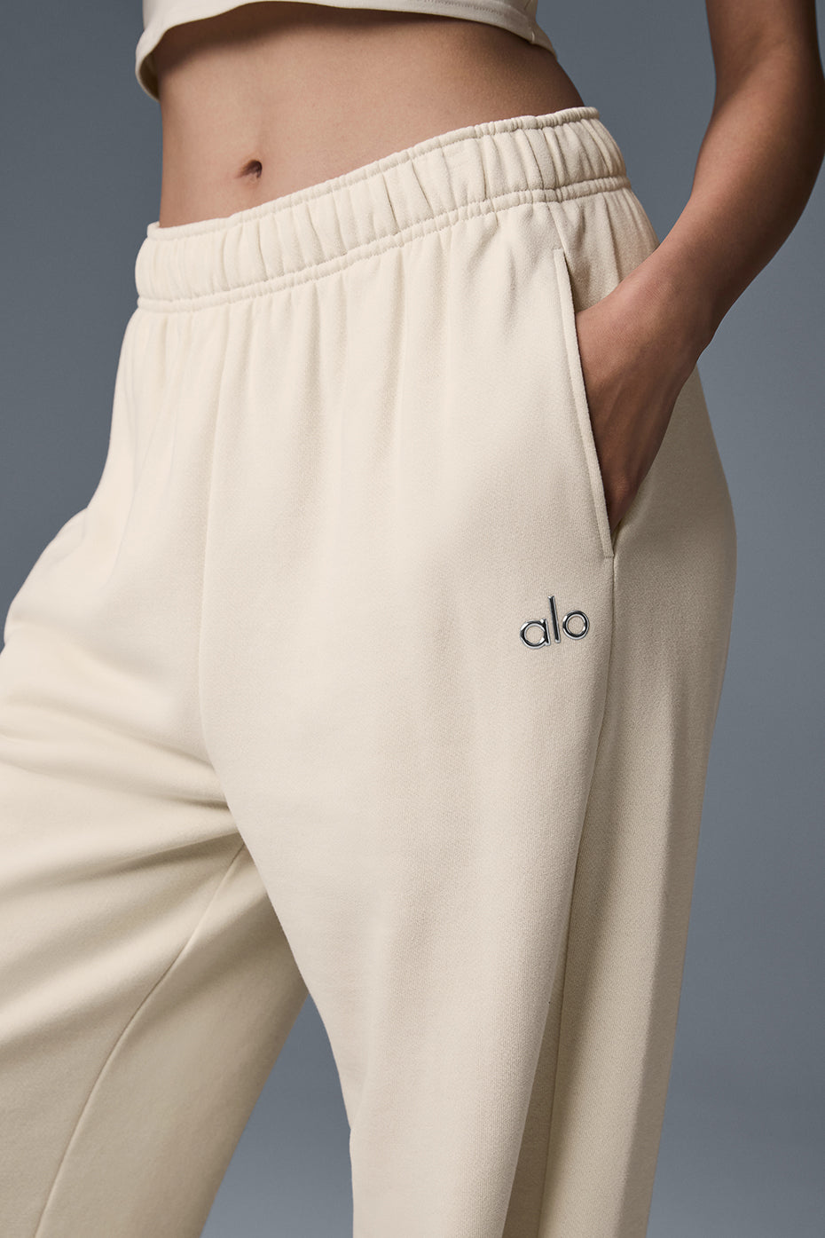 Accolade Straight Leg Sweatpant - Oat Milk image 3