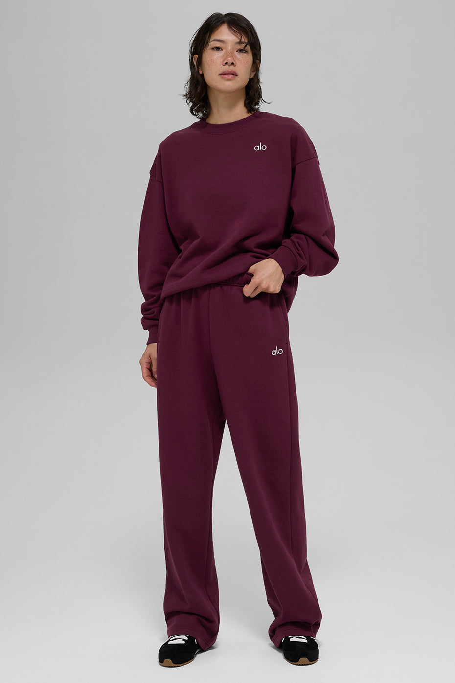 Accolade Straight Leg Sweatpant - Burgundy image 5