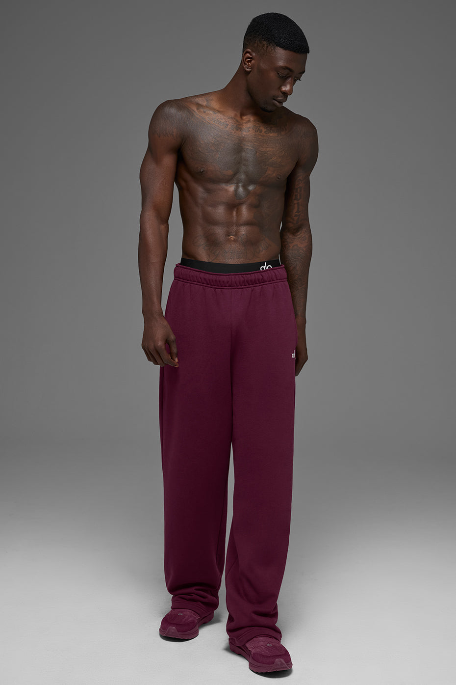 Accolade Straight Leg Sweatpant - Burgundy image 5