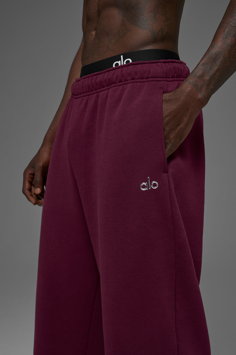 Accolade Straight Leg Sweatpant - Burgundy image 2