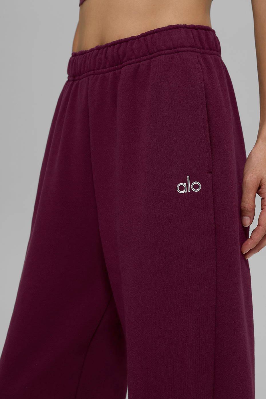 Accolade Straight Leg Sweatpant - Burgundy image 2