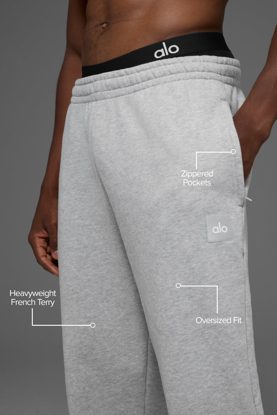 Cuffed Renown Heavy Weight Sweatpant - Athletic Heather Grey image 2