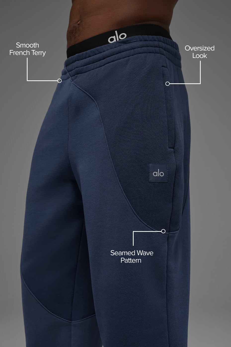 Make Waves Sweatpant - Navy Tonal image 2