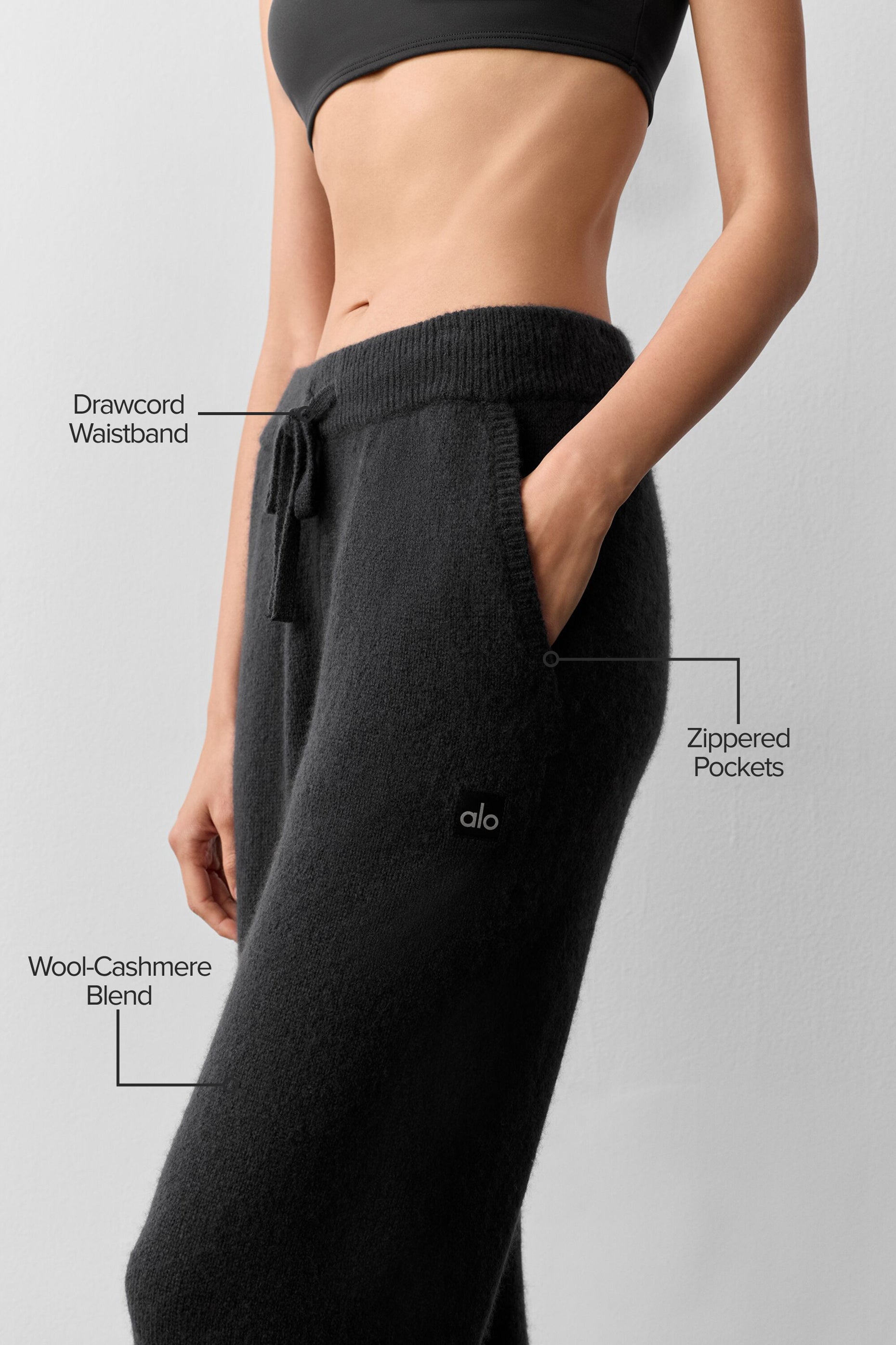 Wool Cashmere New Class Sweatpant - Black image 2