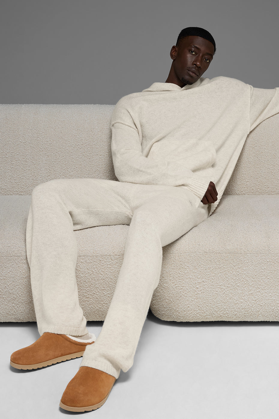 Wool Cashmere New Class Sweatpant - Bone Heather image 6