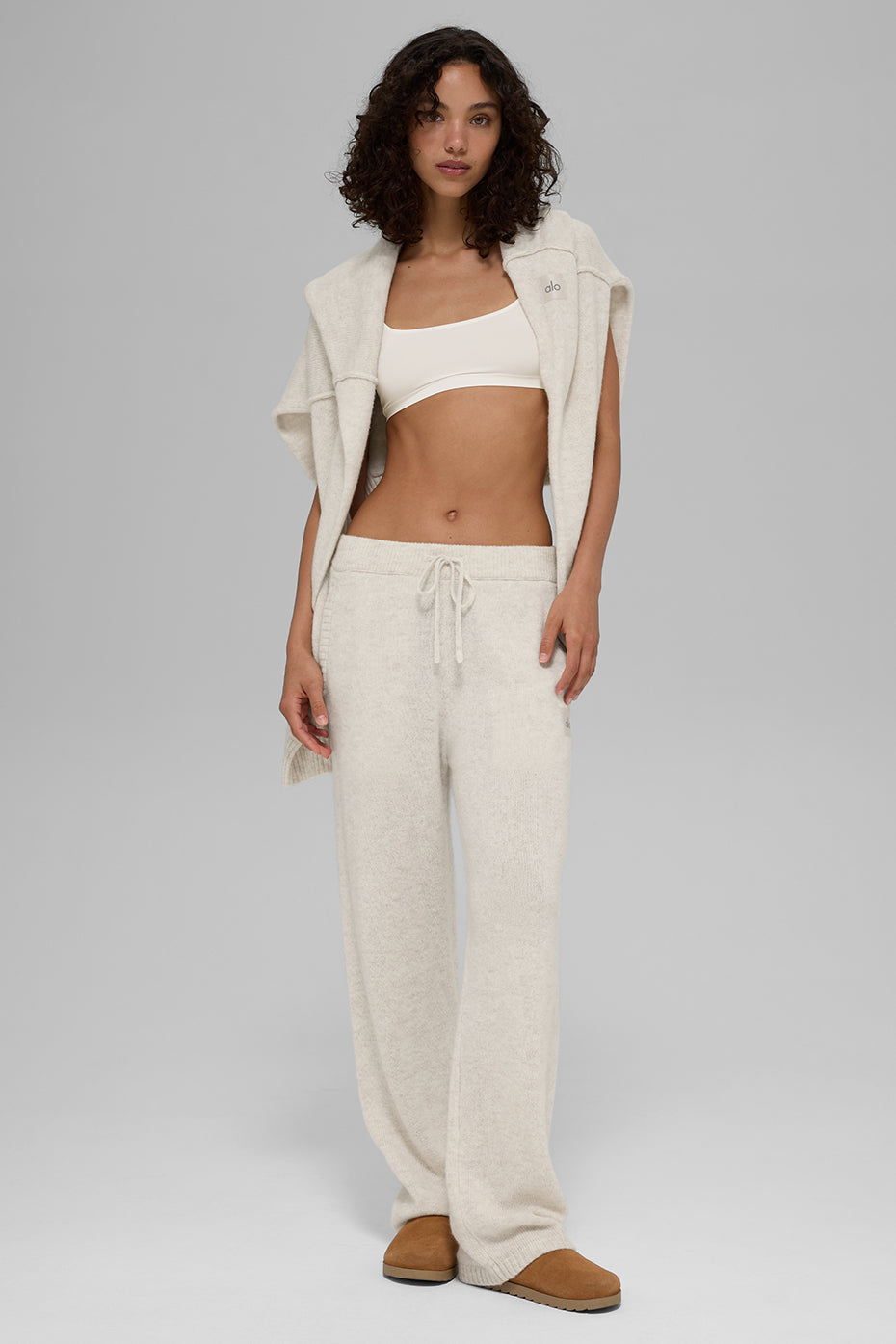 Wool Cashmere New Class Sweatpant - Bone Heather image 5