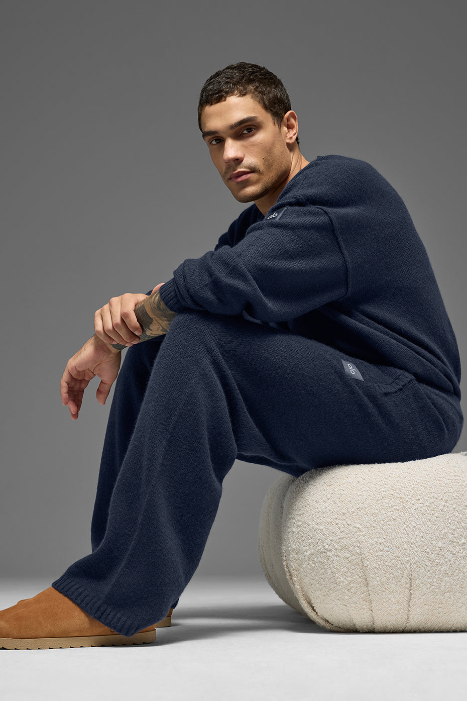 Wool Cashmere New Class Sweatpant - Navy image 4