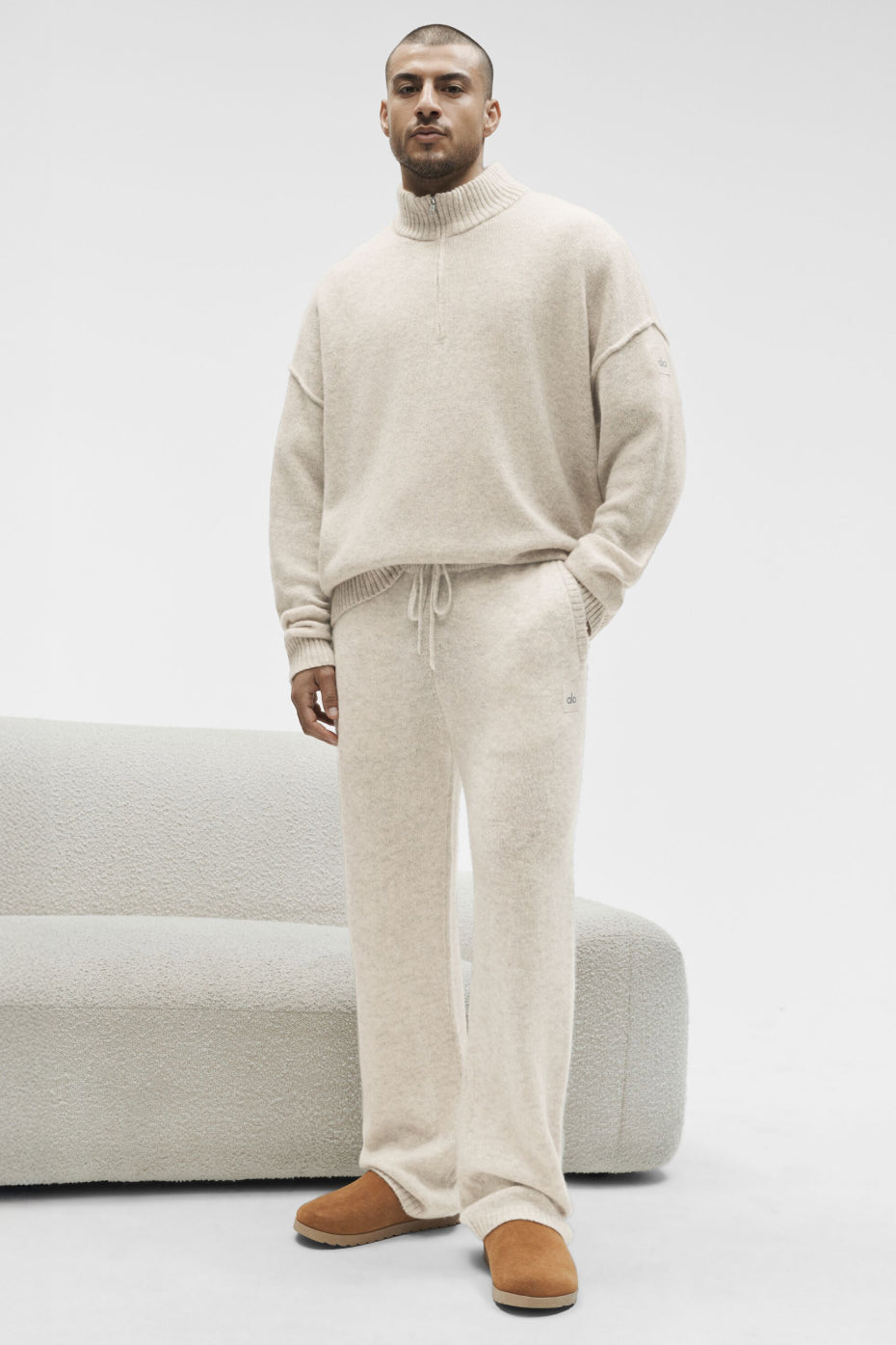 Wool Cashmere New Class Sweatpant - Oatmeal Heather image 5