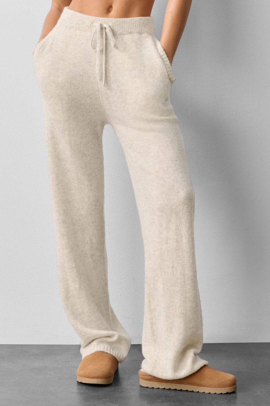 Wool Cashmere New Class Sweatpant - Oatmeal Heather image 1