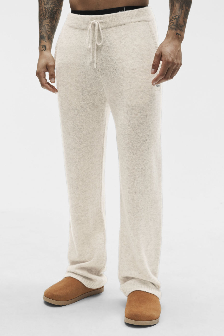 Wool Cashmere New Class Sweatpant - Oatmeal Heather image 2