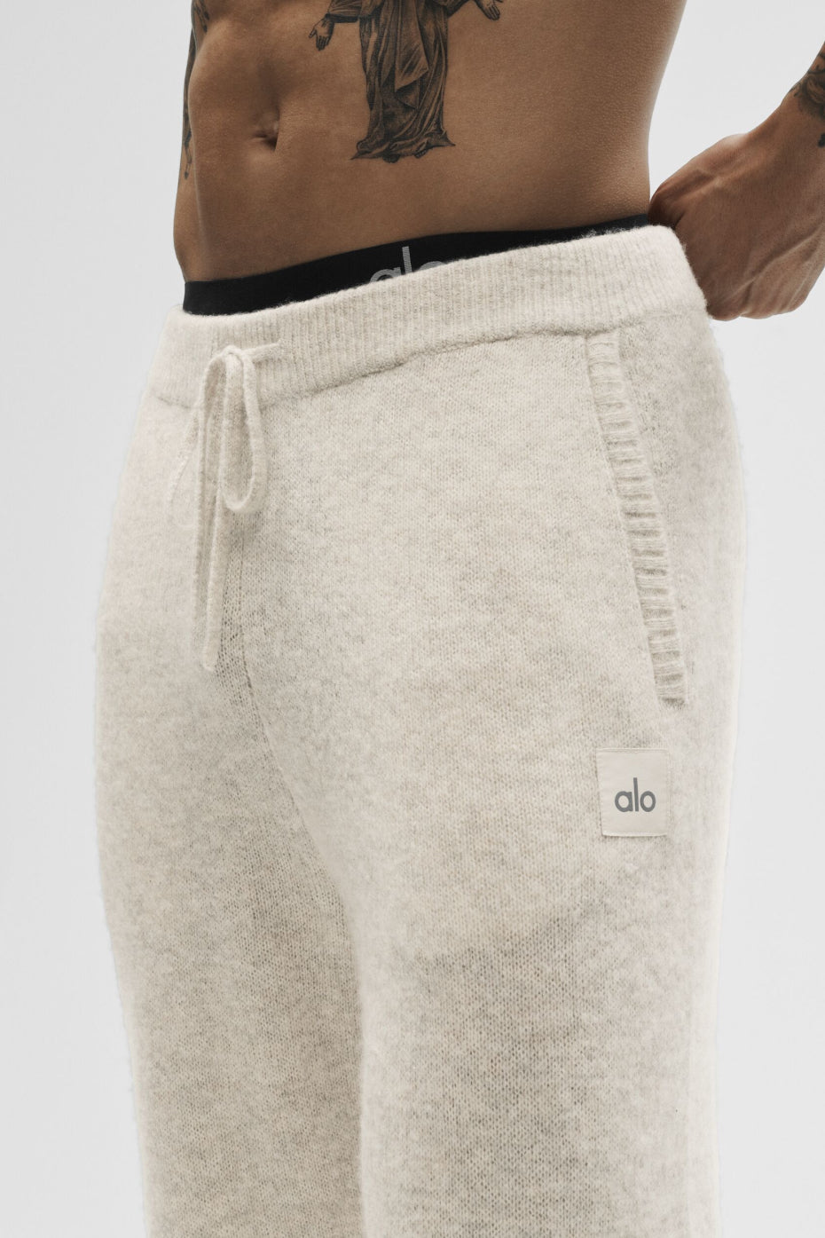 Wool Cashmere New Class Sweatpant - Oatmeal Heather image 3
